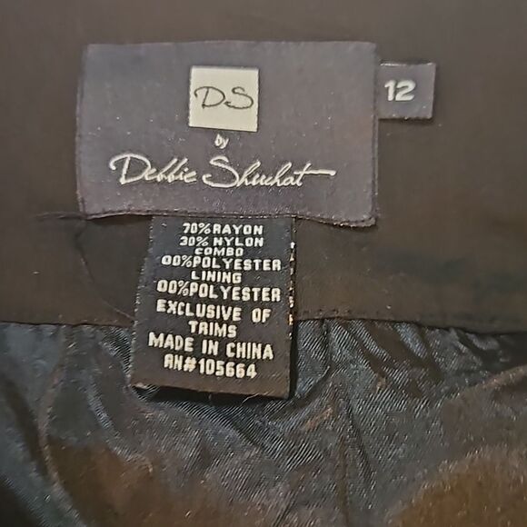 Debbie Shuchat Black lace overlay skirt size 12 - Picture 7 of 10